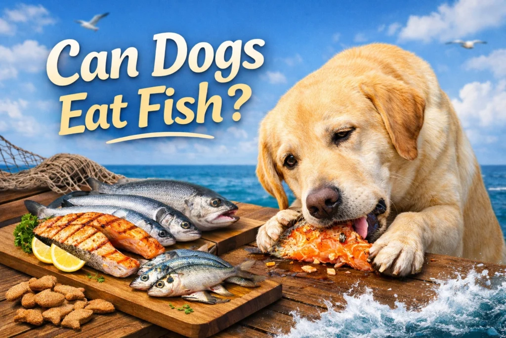 A comparison chart of safe seafood options like cod and tilapia to answer the question can dogs eat fish without health risks.
